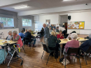 Around thirty people stayed after the service for a soup lunch.